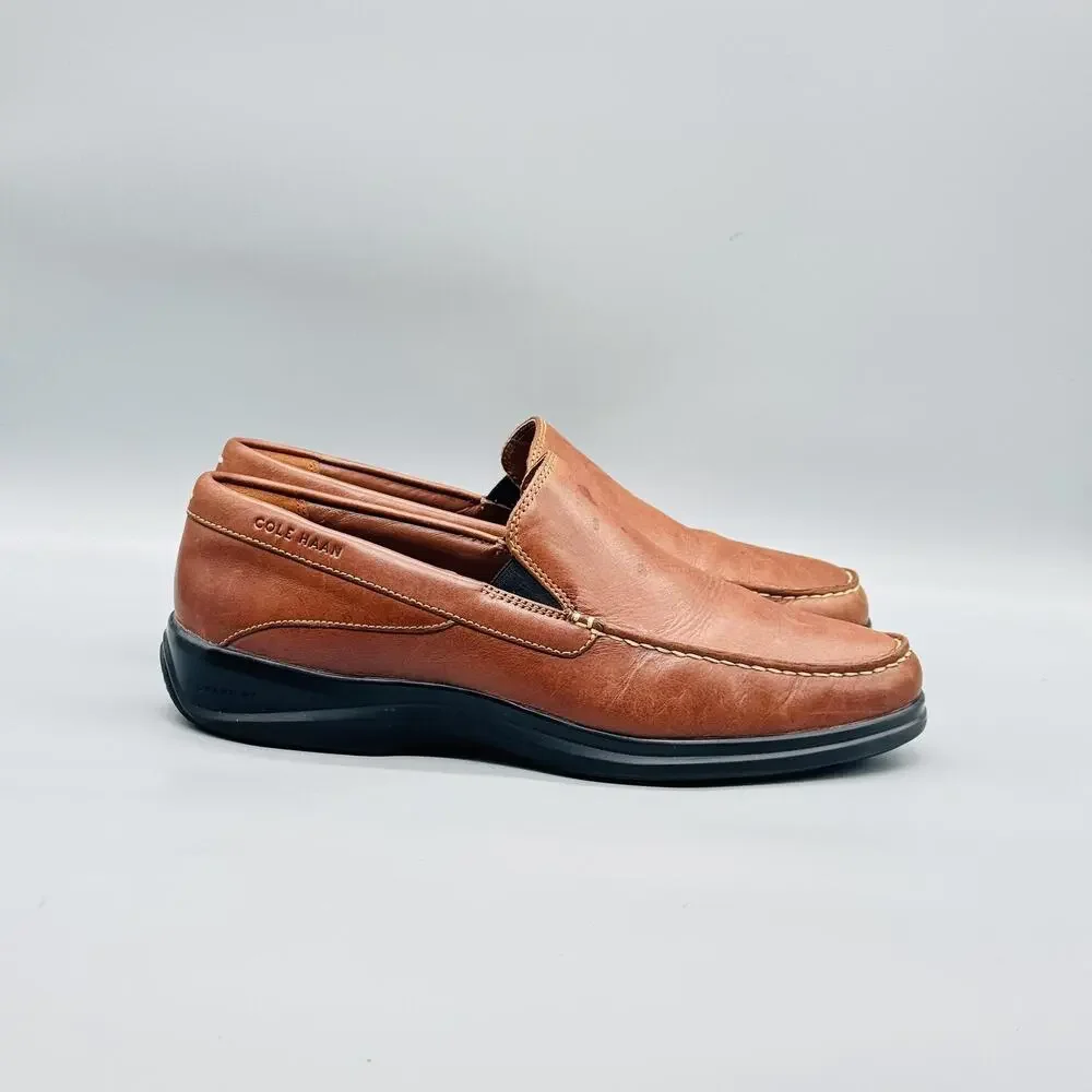 Cole Haan Shoes Mens 11 Brown Leather Grand OS Loafers Slip On Casual Comfort